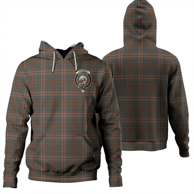 Clan Kennedy Weathered Tartan Hoodie Crest