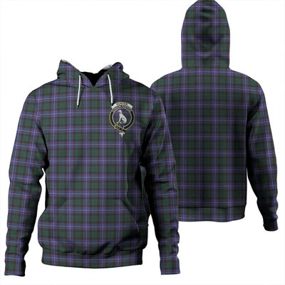 Clan Hunter Modern Tartan Hoodie Crest