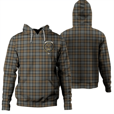 Clan Gordon Weathered Tartan Hoodie Crest