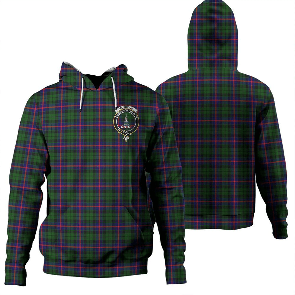 Clan Morrison Modern Tartan Hoodie Crest TQFCZUX9-1 Morrison Modern Tartan Hoodies   