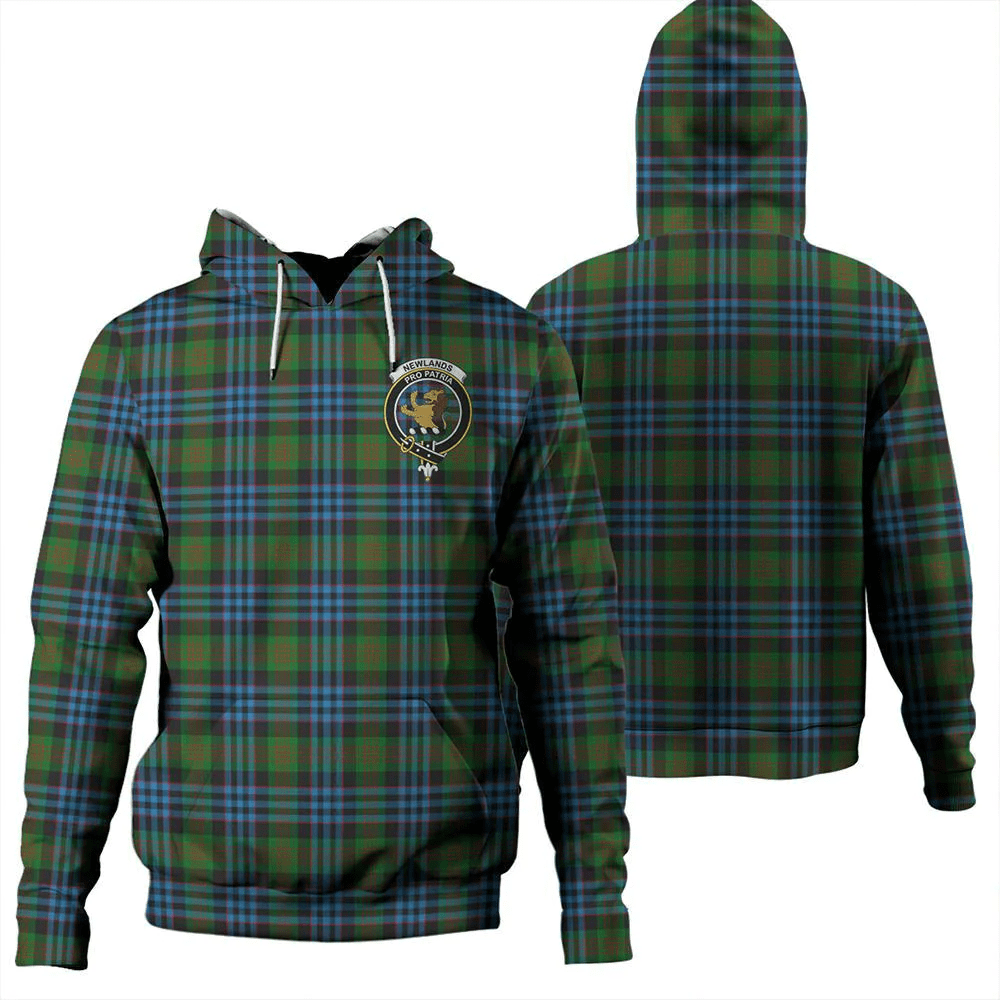 Clan Newlands of Lauriston Tartan Hoodie Crest CWSANSYT-1 Newlands of Lauriston Tartan Hoodies   