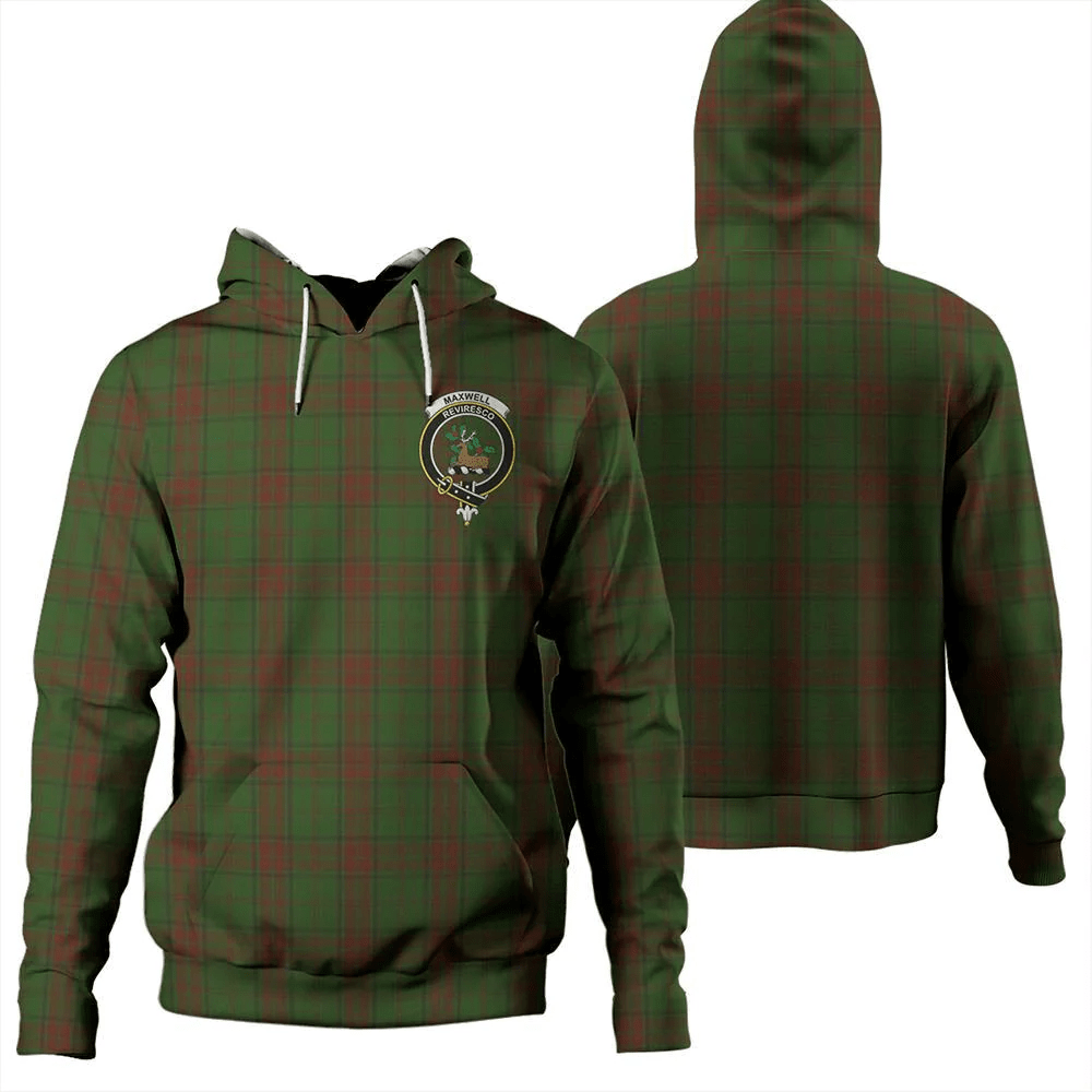 Clan Maxwell Hunting Tartan Hoodie Crest HENDLMJF-1 Maxwell Hunting Tartan Hoodies   
