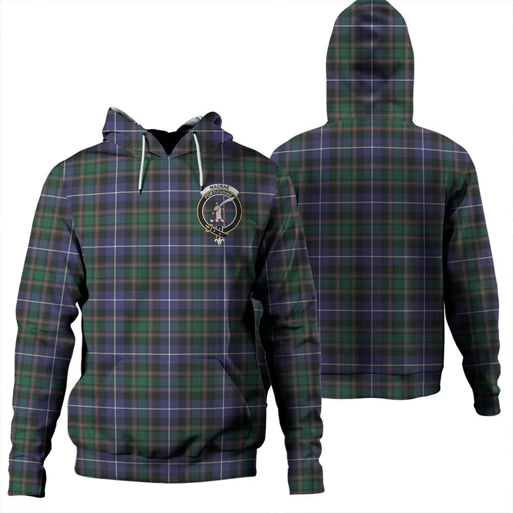 Clan MacRae Hunting Modern Tartan Hoodie Crest YJYRXOCM-1 MacRae Hunting Modern Tartan Hoodies   