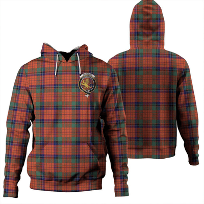 Clan Nicolson Ancient Tartan Hoodie Crest