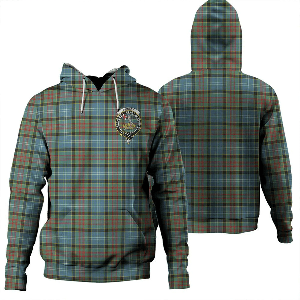 Clan Paisley District Tartan Hoodie Crest XMKBPPOB-1 Paisley District Tartan Hoodies   