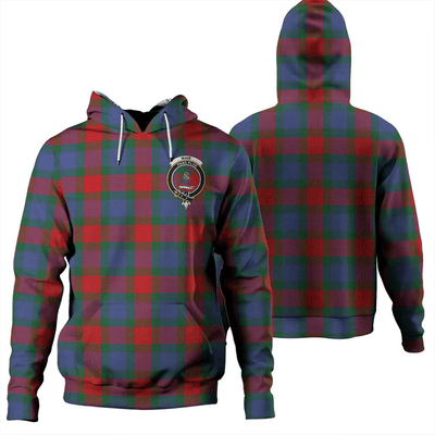 Clan Mar Tartan Hoodie Crest