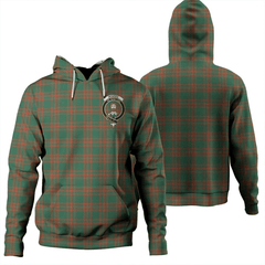 Clan Menzies Green Ancient Tartan Hoodie Crest UDGCC3NB-1 Menzies Green Ancient Tartan Hoodies   