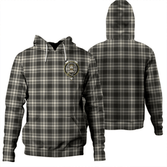 Clan Menzies Black & White Ancient Tartan Hoodie Crest 7HLIZHO5-1 Menzies Black & White Ancient Tartan Hoodies   