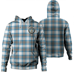 Clan Stewart Muted Blue Tartan Hoodie Crest ZDXYJVXD-1 Stewart Muted Blue Tartan Hoodies   