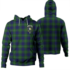 Clan Oliphant Modern Tartan Hoodie Crest TTQYHFW1-1 Oliphant Modern Tartan Hoodies   