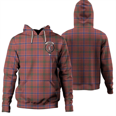Clan MacRae Ancient Tartan Hoodie Crest