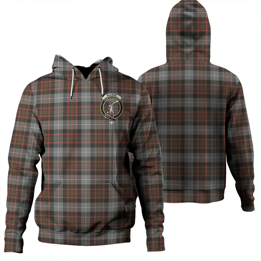 Clan MacRae Hunting Weathered Tartan Hoodie Crest WRIH97DY-1 MacRae Hunting Weathered Tartan Hoodies   