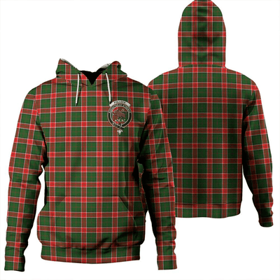 Clan Pollock Modern Tartan Hoodie Crest