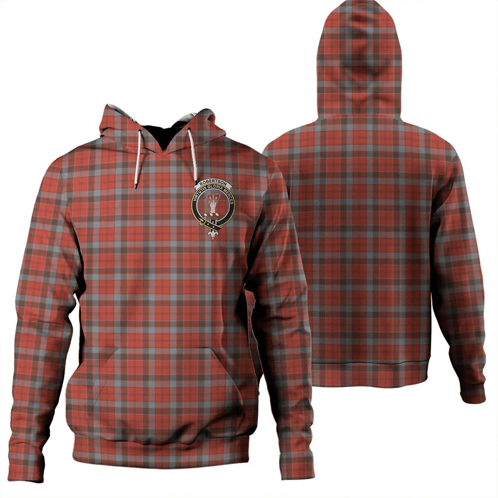 Clan Robertson Weathered Tartan Hoodie Crest D5HWQDSE-1 Robertson Weathered Tartan Hoodies   