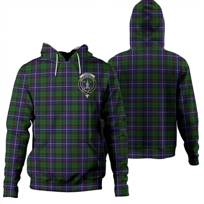 Clan Russell Modern Tartan Hoodie Crest