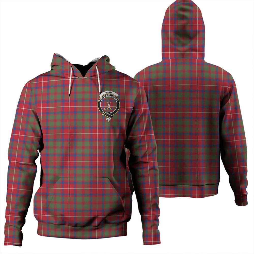 Clan Shaw Red Modern Tartan Hoodie Crest MRRYAQM4-1 Shaw Red Modern Tartan Hoodies   