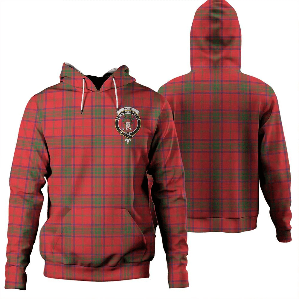 Clan Ross Modern Tartan Hoodie Crest 29RFZUYZ-1 Ross Modern Tartan Hoodies   