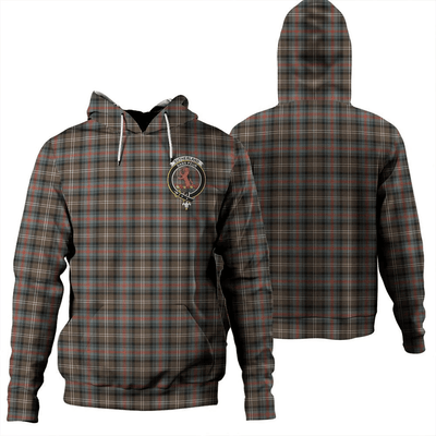 Clan Sutherland Weathered Tartan Hoodie Crest 1LOUHQBY-1