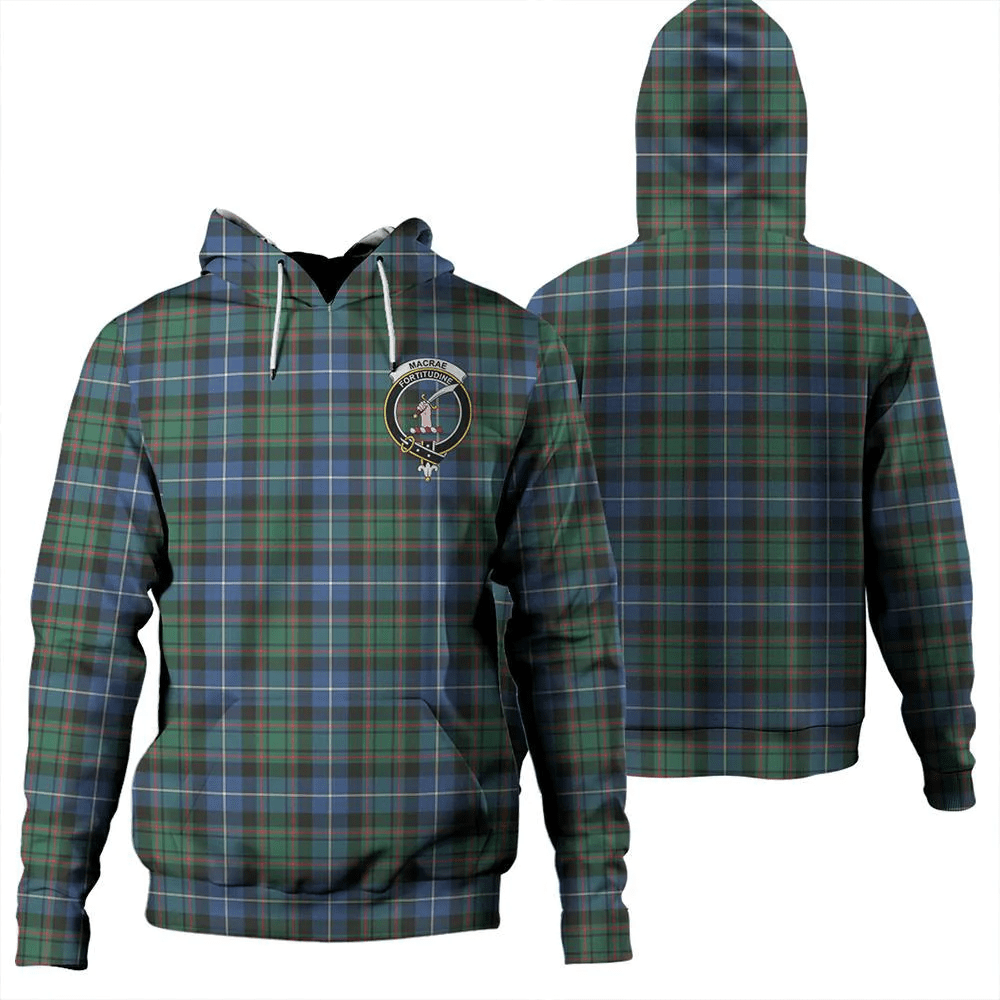 Clan MacRae Hunting Ancient Tartan Hoodie Crest UB82N1H2-1 MacRae Hunting Ancient Tartan Hoodies   