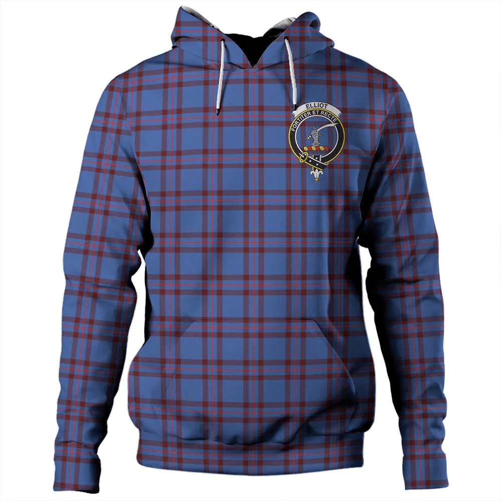 Clan Elliot Modern Tartan Hoodie Crest WCWYDE2Z-1 Elliot Modern Tartan Hoodies   