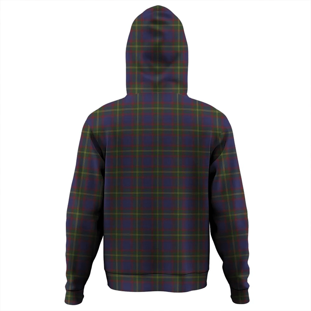 Clan Durie Tartan Hoodie Crest 1S4KHXCT-1 Durie Tartan Hoodies   