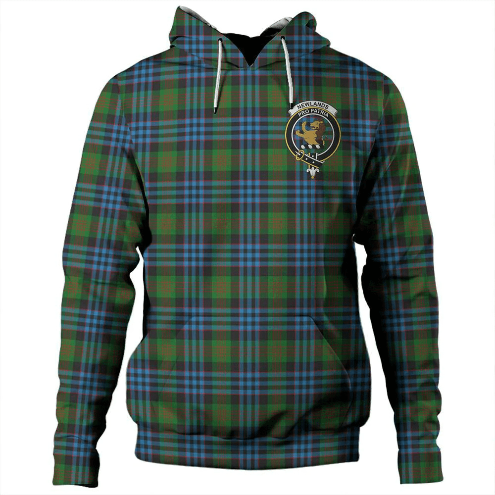 Clan Newlands of Lauriston Tartan Hoodie Crest CWSANSYT-1 Newlands of Lauriston Tartan Hoodies   