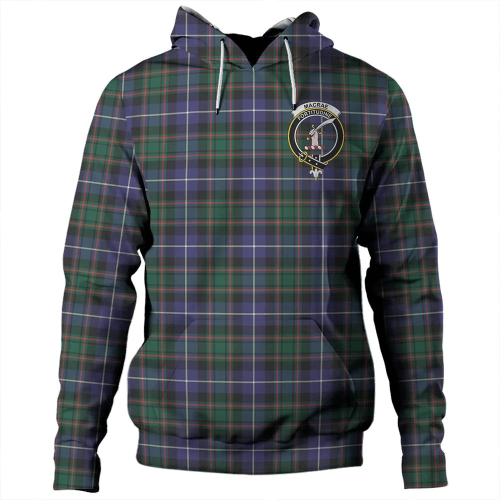 Clan MacRae Hunting Modern Tartan Hoodie Crest YJYRXOCM-1 MacRae Hunting Modern Tartan Hoodies   