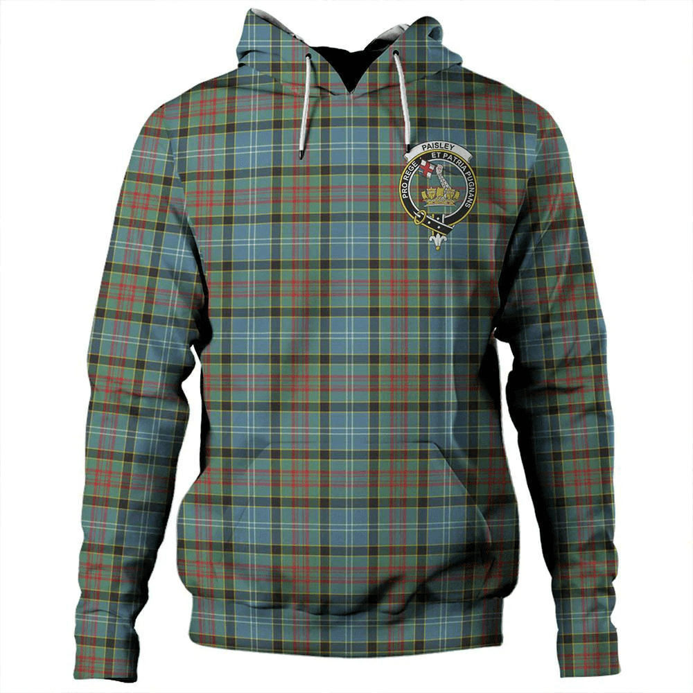 Clan Paisley District Tartan Hoodie Crest XMKBPPOB-1 Paisley District Tartan Hoodies   