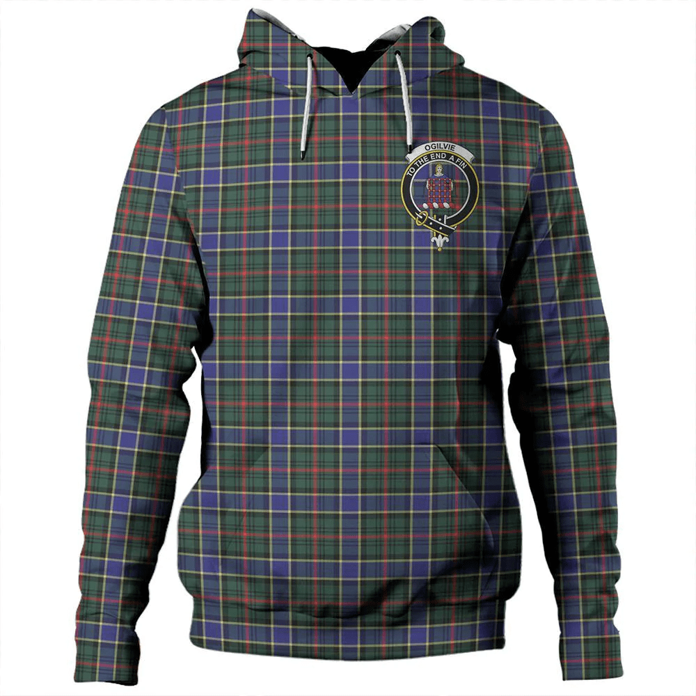 Clan Ogilvie of Airlie Ancient Tartan Hoodie Crest 97G0QCMO-1 Ogilvie of Airlie Ancient Tartan Hoodies   
