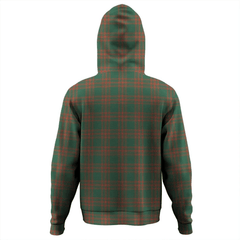 Clan Menzies Green Ancient Tartan Hoodie Crest UDGCC3NB-1 Menzies Green Ancient Tartan Hoodies   