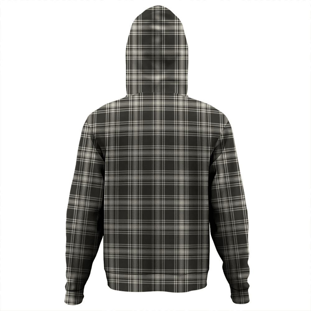 Clan Menzies Black & White Ancient Tartan Hoodie Crest 7HLIZHO5-1 Menzies Black & White Ancient Tartan Hoodies   