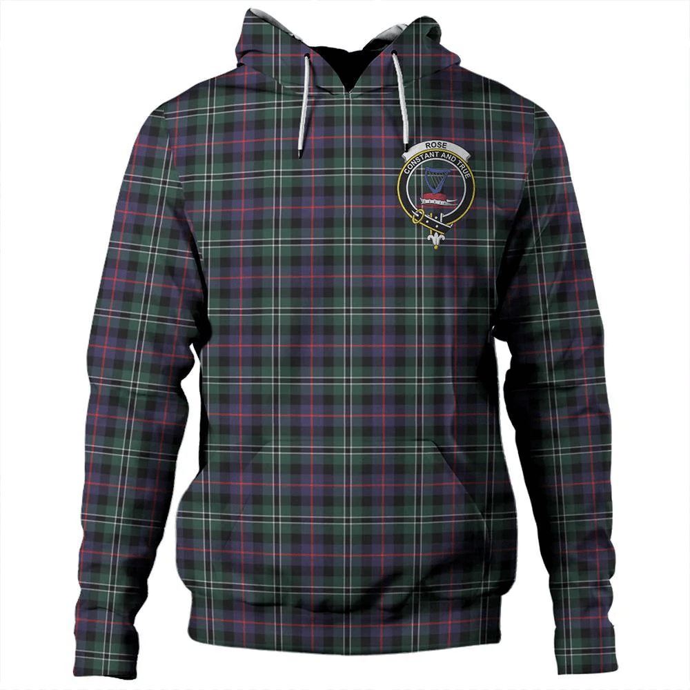 Clan Rose Hunting Modern Tartan Hoodie Crest K3RJ5E5U-1 Rose Hunting Modern Tartan Hoodies   