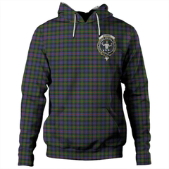 Clan Murray of Atholl Modern Tartan Hoodie Crest FMAXSEEK-1 Murray of Atholl Modern Tartan Hoodies   