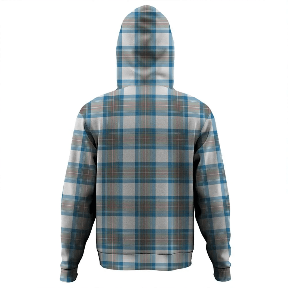 Clan Stewart Muted Blue Tartan Hoodie Crest ZDXYJVXD-1 Stewart Muted Blue Tartan Hoodies   