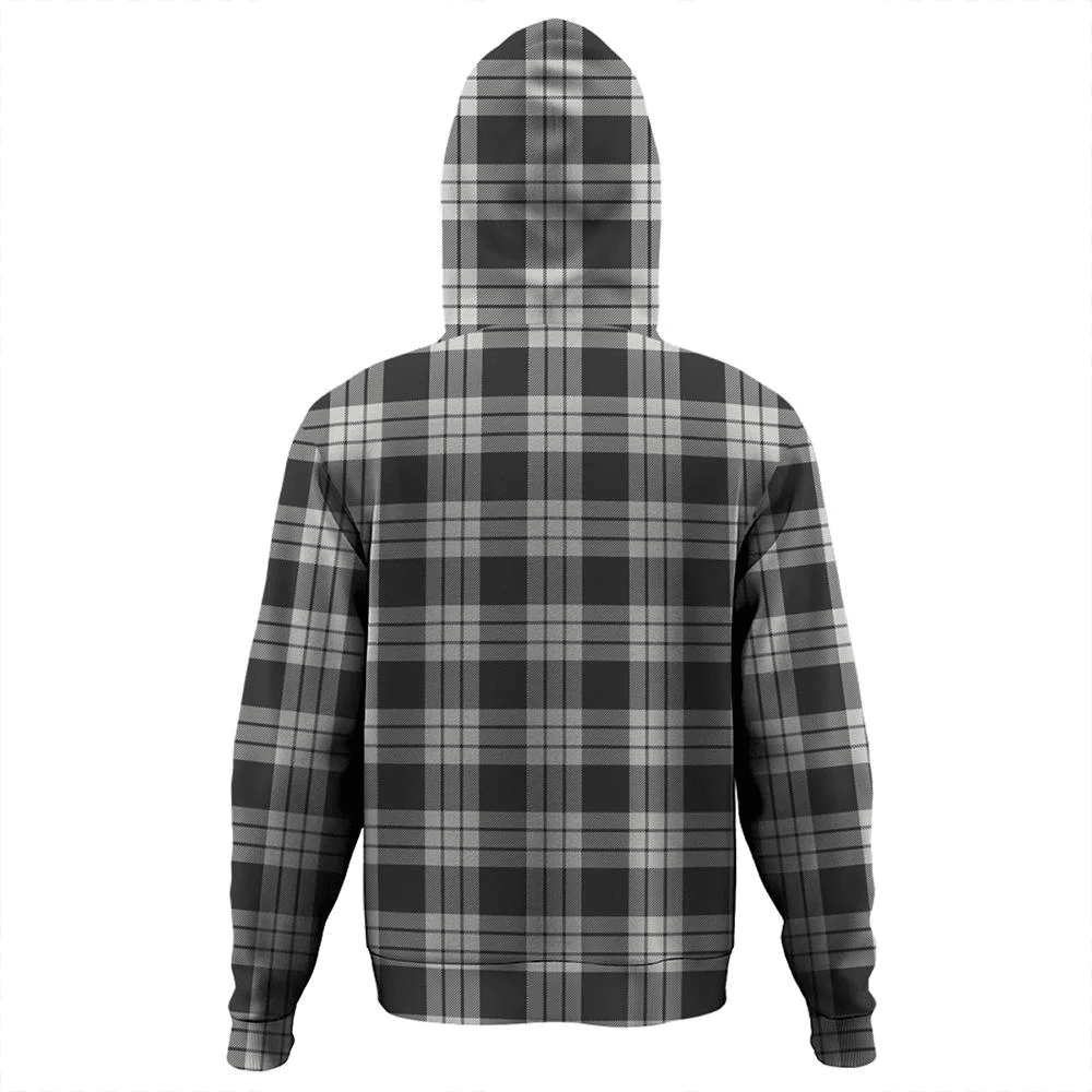 Clan MacFarlane Black & White Tartan Hoodie Crest ESB0UOVT-1 MacFarlane Black & White Tartan Hoodies   