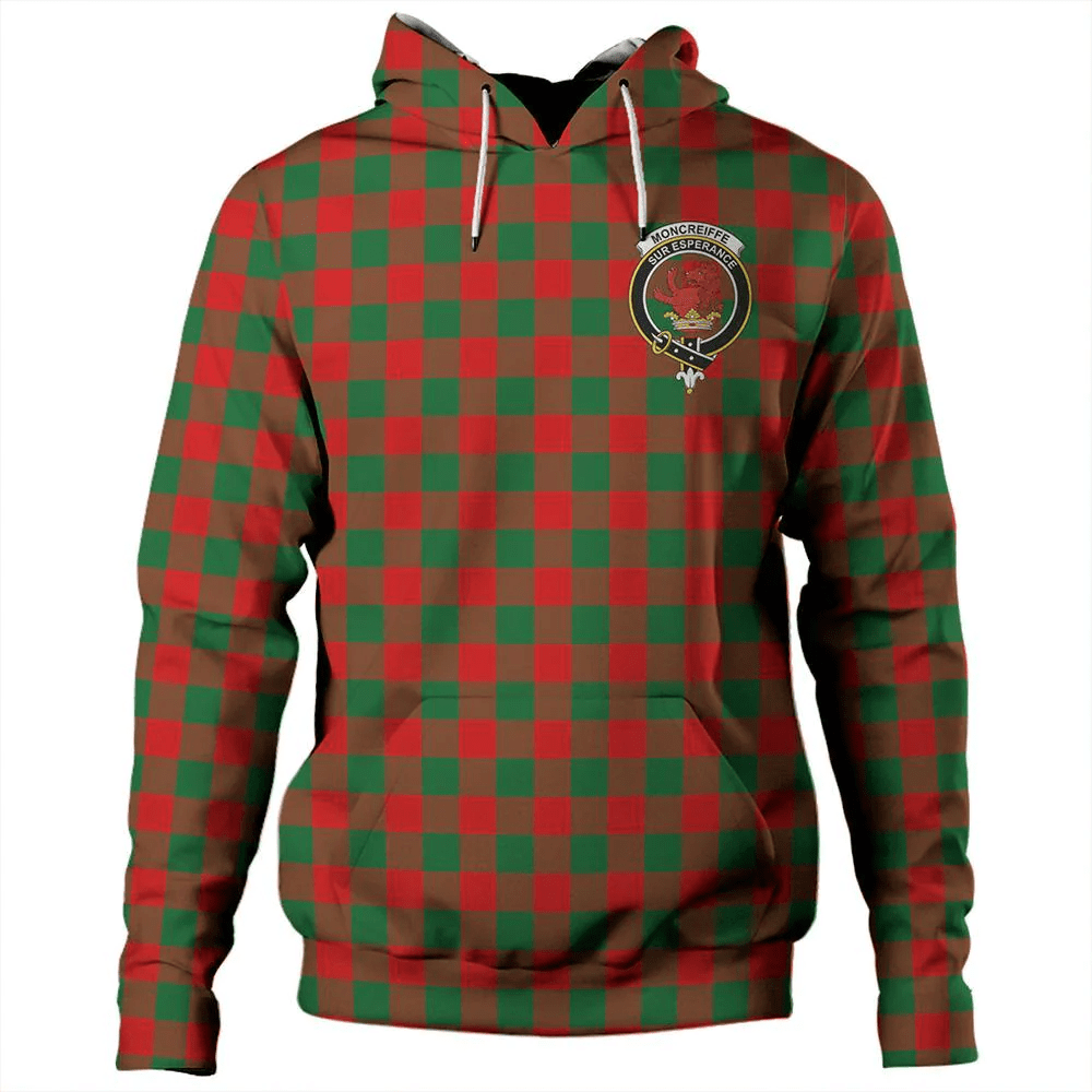 Clan Moncrieffe Tartan Hoodie Crest CV6OIETT-1 Moncrieffe Tartan Hoodies   