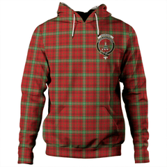 Clan Morrison Red Modern Tartan Hoodie Crest IZHDVD14-1 Morrison Red Modern Tartan Hoodies   