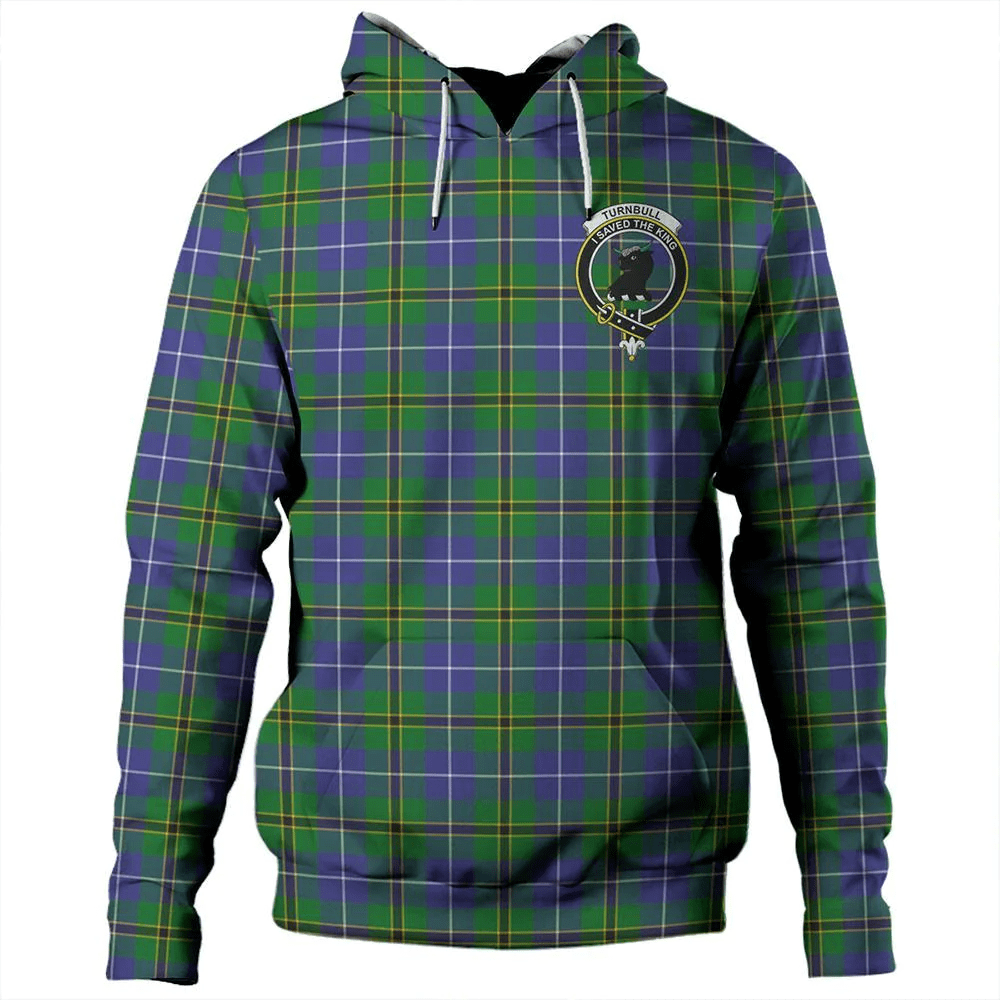 Clan Turnbull Hunting Tartan Hoodie Crest NJRF7LNZ-1 Turnbull Hunting Tartan Hoodies   