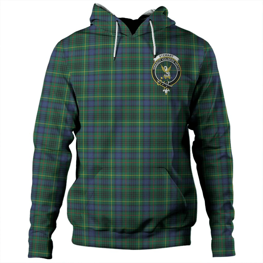 Clan Stewart Hunting Modern Tartan Hoodie Crest VHUDL19F-1 Stewart Hunting Modern Tartan Hoodies   