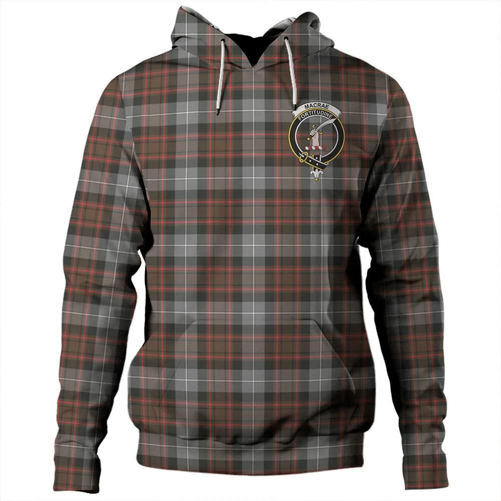 Clan MacRae Hunting Weathered Tartan Hoodie Crest WRIH97DY-1 MacRae Hunting Weathered Tartan Hoodies   