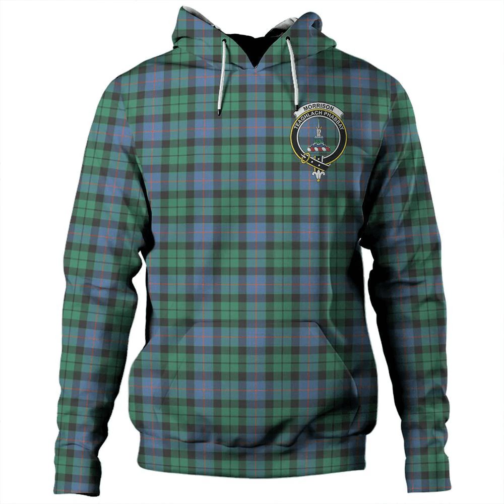 Clan Morrison Ancient Tartan Hoodie Crest JQ1RKIH7-1 Morrison Ancient Tartan Hoodies   