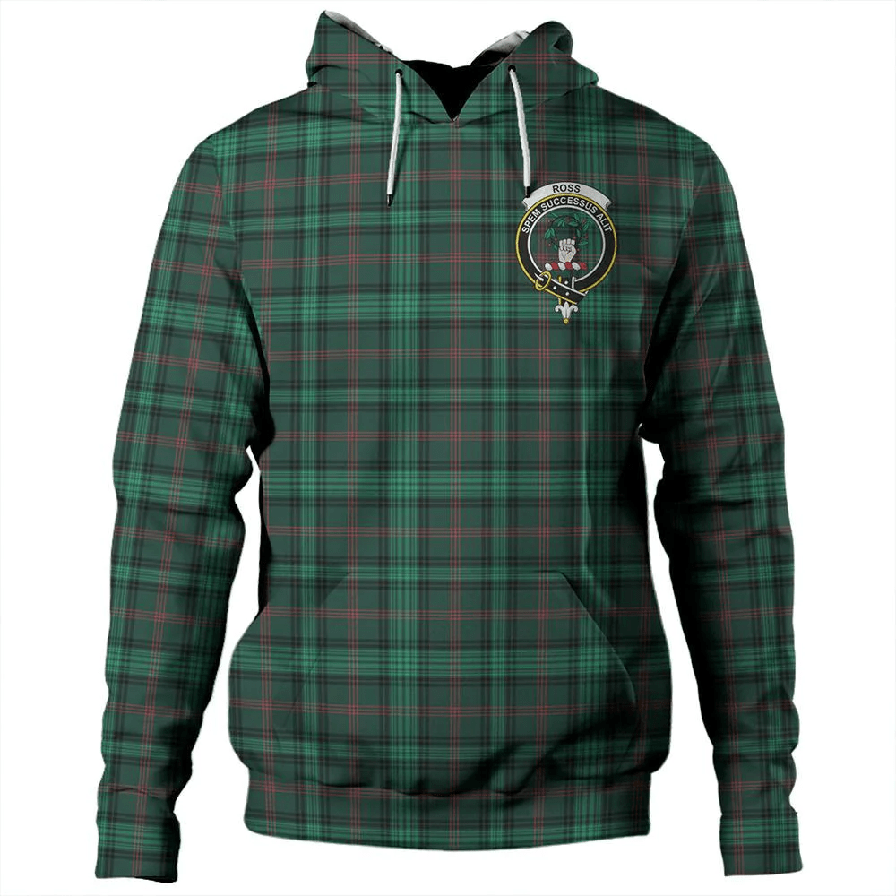 Clan Ross Hunting Modern Tartan Hoodie Crest YKH6N513-1 Ross Hunting Modern Tartan Hoodies   