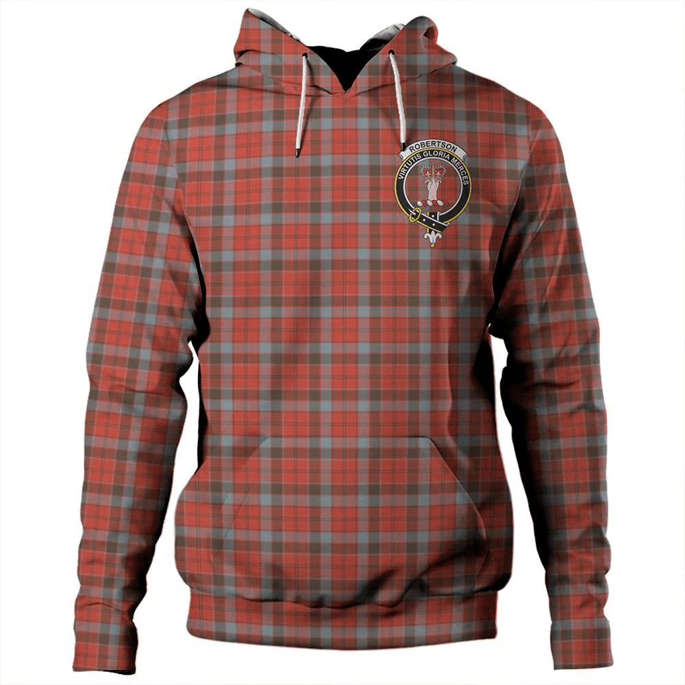 Clan Robertson Weathered Tartan Hoodie Crest D5HWQDSE-1 Robertson Weathered Tartan Hoodies   
