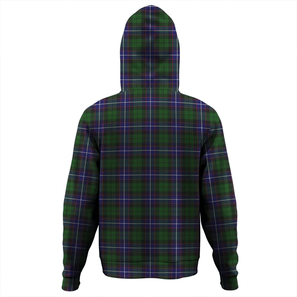 Clan Russell Modern Tartan Hoodie Crest GRLUQFOW-1 Russell Modern Tartan Hoodies   