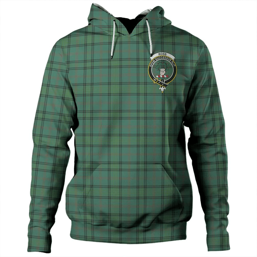 Clan Ross Hunting Ancient Tartan Hoodie Crest 4JXSK4NZ-1 Ross Hunting Ancient Tartan Hoodies   