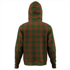 Clan Menzies Green Modern Tartan Hoodie Crest EAEQZLPN-1 Menzies Green Modern Tartan Hoodies   
