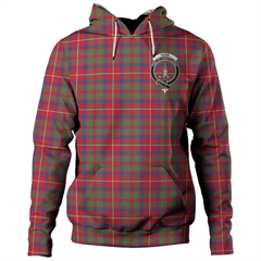 Clan Shaw Red Modern Tartan Hoodie Crest MRRYAQM4-1 Shaw Red Modern Tartan Hoodies   