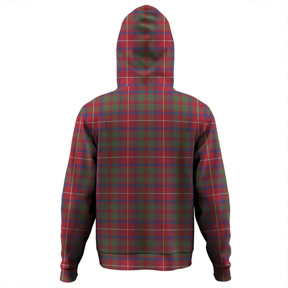 Clan Shaw Red Modern Tartan Hoodie Crest MRRYAQM4-1 Shaw Red Modern Tartan Hoodies   