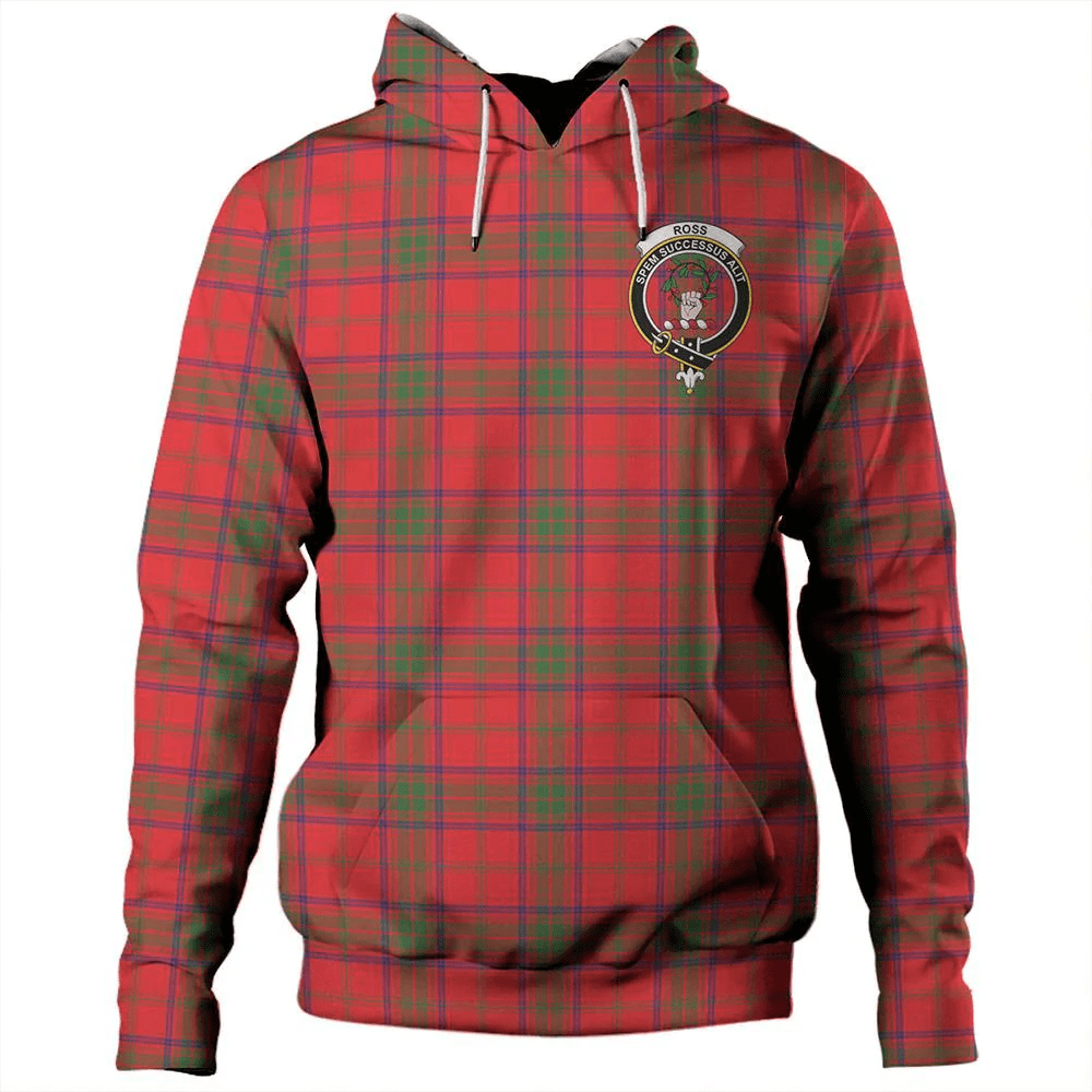 Clan Ross Modern Tartan Hoodie Crest 29RFZUYZ-1 Ross Modern Tartan Hoodies   