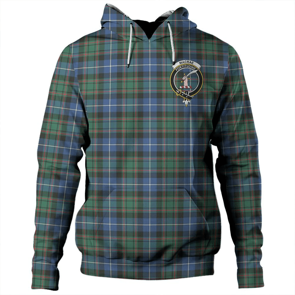 Clan MacRae Hunting Ancient Tartan Hoodie Crest UB82N1H2-1 MacRae Hunting Ancient Tartan Hoodies   